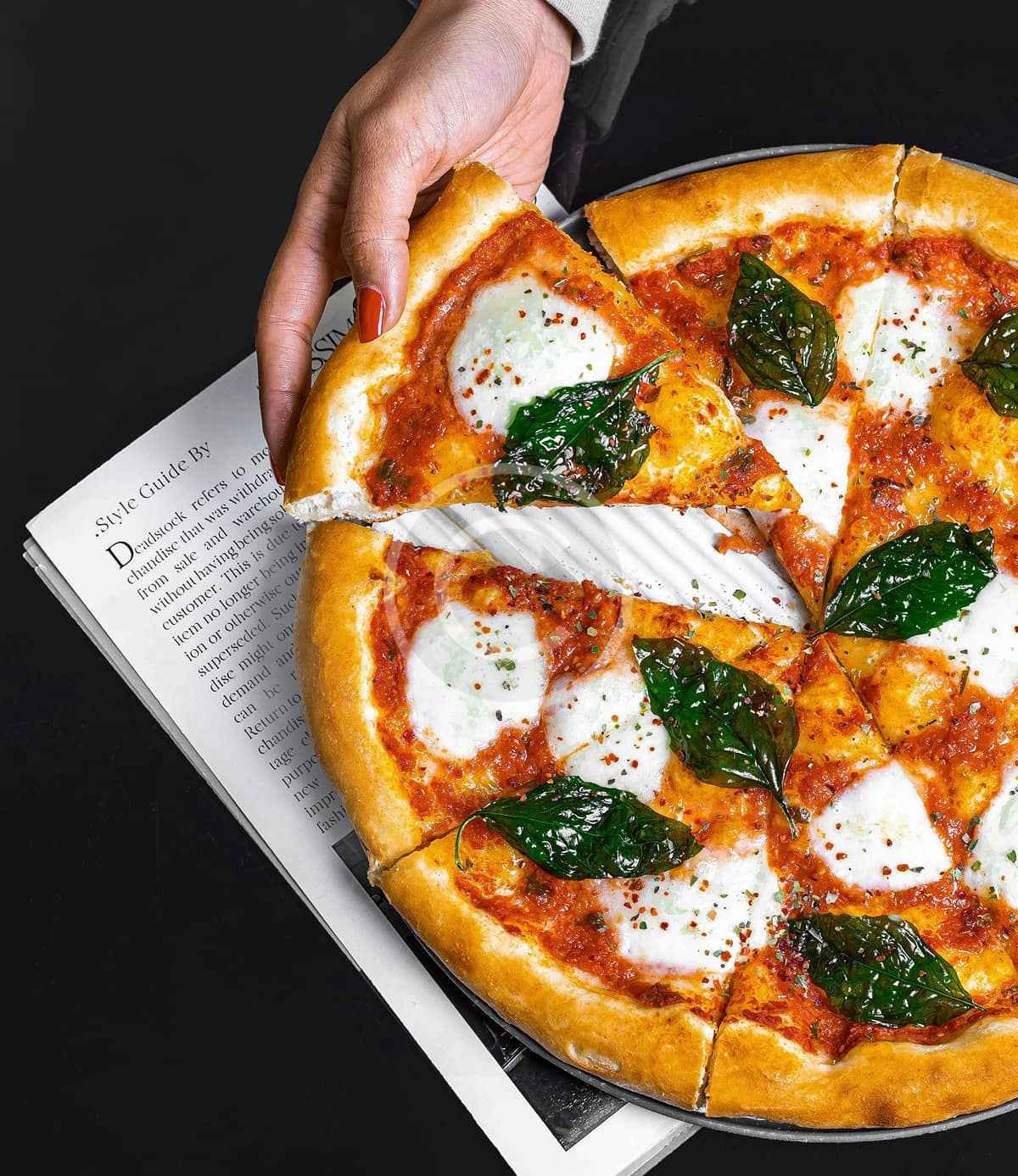 Classic margherita pizza